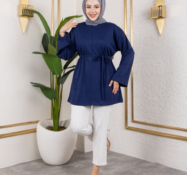 Eliva Geniş Kollu İp Kuşaklı Tunik