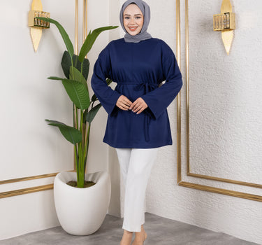 Eliva Geniş Kollu İp Kuşaklı Tunik